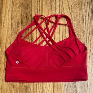 lululemon athletica Red Strappy Sports Bra